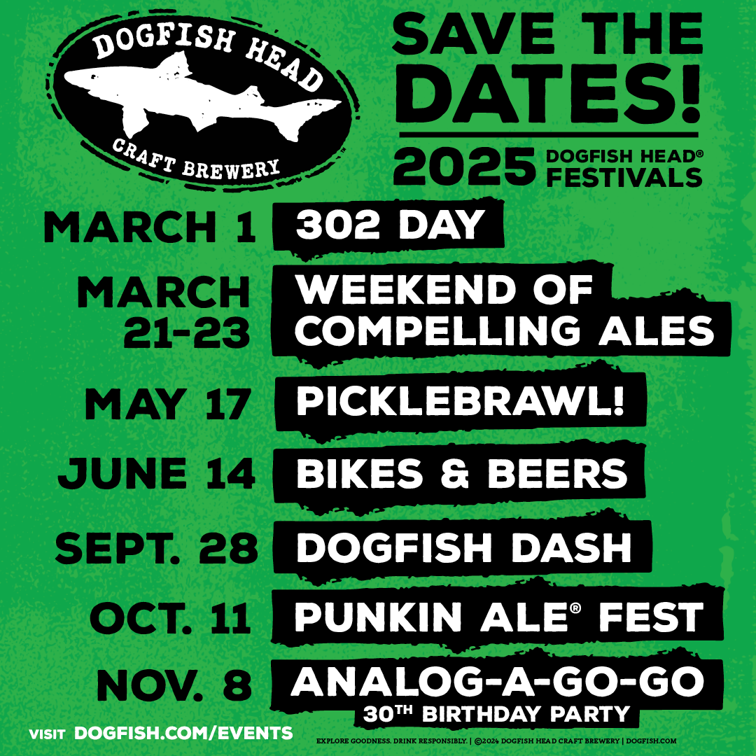 List of Dogfish Head events happening in 2025