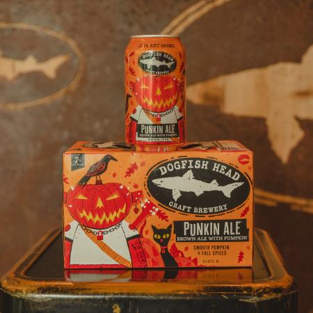A six pack and a 12 oz can of Punkin Ale 