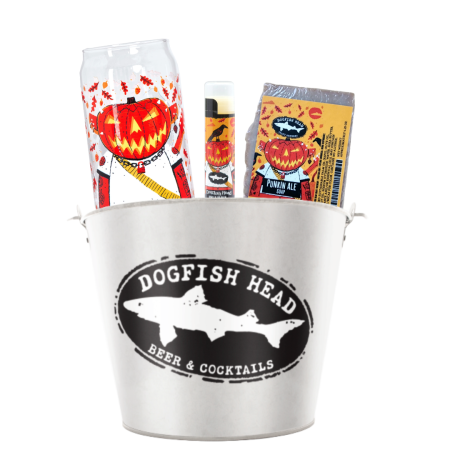 Includes:  1 Logo Bucket, 1 Punkin Ale Lip Balm, 1 Punkin Soap, 1 Punkin Can Glass