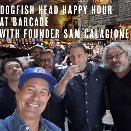 Dogfish Head founder Sam Calagione with friends from Barcade