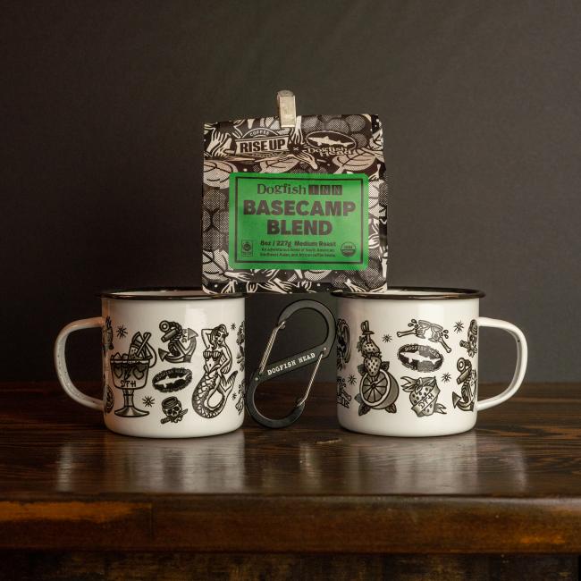 Tattoo Enamel Camp Cup and Coffee Bundle