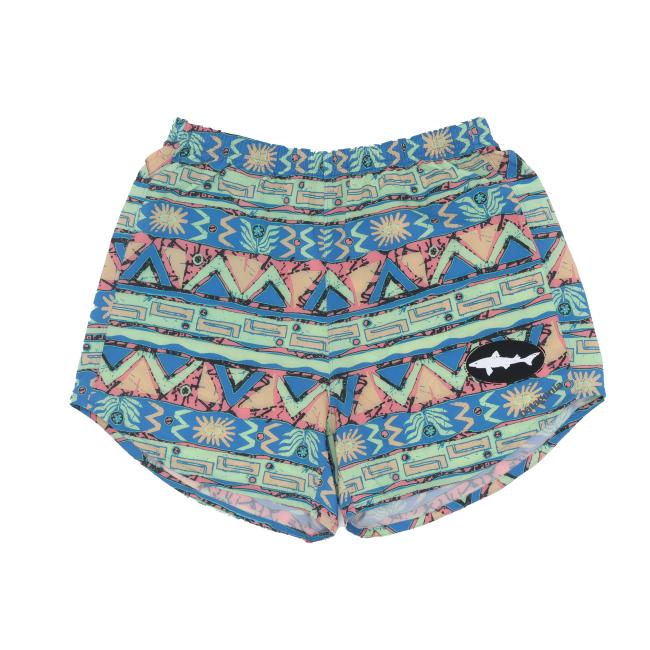 Green Pattern Womens Short Front