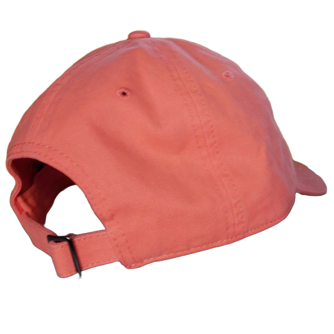 Peach colored dad had with shield logo embroidery side image