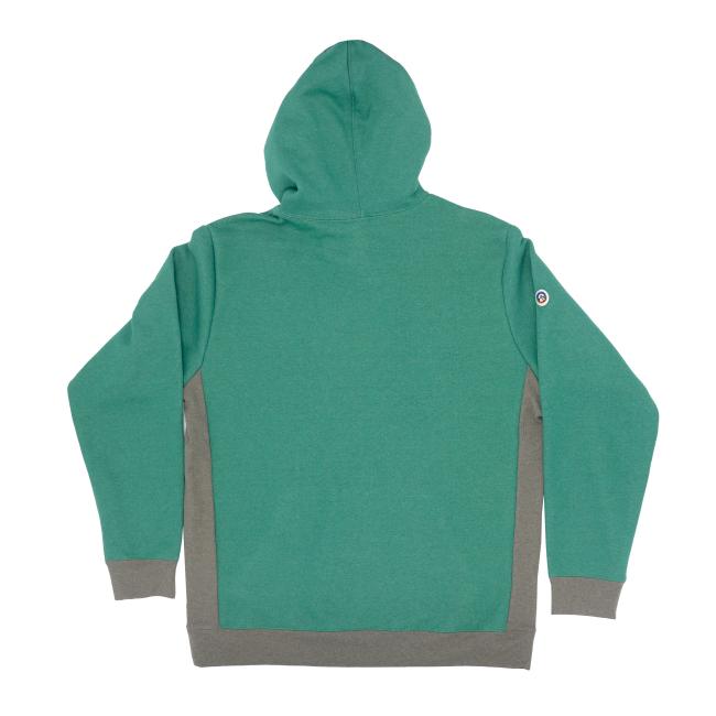 Green hoodie back